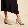 image:imageDREAM PAIRS Womens Chunky Heel Ankle Booties Pointed Toe Short BootsNude