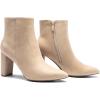 image:imageDREAM PAIRS Womens Chunky Heel Ankle Booties Pointed Toe Short BootsNude