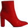 image:imageDREAM PAIRS Womens Chunky Heel Ankle Booties Pointed Toe Short BootsRedrhinestone