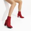 image:imageDREAM PAIRS Womens Chunky Heel Ankle Booties Pointed Toe Short BootsRedrhinestone