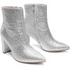 image:imageDREAM PAIRS Womens Chunky Heel Ankle Booties Pointed Toe Short BootsRhinestone