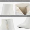 image:imageDREAM PAIRS Womens Chunky Heel Ankle Booties Pointed Toe Short BootsWhitePu