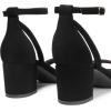 image:imageDREAM PAIRS Womens Chunky Low Heels Open Round Toe Ankle Strap Block Heels Party Dress Wedding SandalsBlack