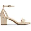 image:imageDREAM PAIRS Womens Chunky Low Heels Open Round Toe Ankle Strap Block Heels Party Dress Wedding SandalsGoldglitter