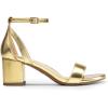 image:imageDREAM PAIRS Womens Chunky Low Heels Open Round Toe Ankle Strap Block Heels Party Dress Wedding SandalsGoldpu