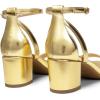 image:imageDREAM PAIRS Womens Chunky Low Heels Open Round Toe Ankle Strap Block Heels Party Dress Wedding SandalsGoldpu