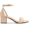 image:imageDREAM PAIRS Womens Chunky Low Heels Open Round Toe Ankle Strap Block Heels Party Dress Wedding SandalsNude