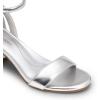 image:imageDREAM PAIRS Womens Chunky Low Heels Open Round Toe Ankle Strap Block Heels Party Dress Wedding SandalsSilverpu