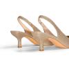 image:imageDREAM PAIRS Womens Closed Toe Kitten Heels Pointed Toe Slingback Low Heels Dress Bridal Wedding Pumps ShoesGoldglitter