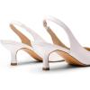 image:imageDREAM PAIRS Womens Closed Toe Kitten Heels Pointed Toe Slingback Low Heels Dress Bridal Wedding Pumps ShoesWhitepu
