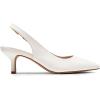 image:imageDREAM PAIRS Womens Closed Toe Kitten Heels Pointed Toe Slingback Low Heels Dress Bridal Wedding Pumps ShoesWhitepu