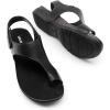 image:imageDREAM PAIRS Womens Comfortable Cork Footbed Arch Support Sandals Casual to Dressy Thong Walking Flat Sandals for SummerAll Black