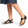 image:imageDREAM PAIRS Womens Comfortable Cork Footbed Arch Support Sandals Casual to Dressy Thong Walking Flat Sandals for SummerBlack