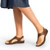 image:imageDREAM PAIRS Womens Comfortable Cork Footbed Arch Support Sandals Casual to Dressy Thong Walking Flat Sandals for SummerBrown