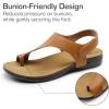 image:imageDREAM PAIRS Womens Comfortable Cork Footbed Arch Support Sandals Casual to Dressy Thong Walking Flat Sandals for SummerTan
