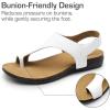 image:imageDREAM PAIRS Womens Comfortable Cork Footbed Arch Support Sandals Casual to Dressy Thong Walking Flat Sandals for SummerWhite