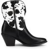 image:imageDREAM PAIRS Womens Cowboy Ankle Boots Western Booties Low Heel Pointed Toe Cowgirl BootsBlackCow