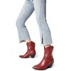 image:imageDREAM PAIRS Womens Cowboy Ankle Boots Western Booties Low Heel Pointed Toe Cowgirl BootsRed