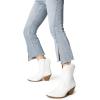image:imageDREAM PAIRS Womens Cowboy Ankle Boots Western Booties Low Heel Pointed Toe Cowgirl BootsWhite