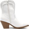 image:imageDREAM PAIRS Womens Cowboy Ankle Boots Western Booties Low Heel Pointed Toe Cowgirl BootsWhite