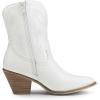 image:imageDREAM PAIRS Womens Cowboy Ankle Boots Western Booties Low Heel Pointed Toe Cowgirl BootsWhiteembroidery