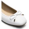 image:imageDREAM PAIRS Womens Flats Square Toe Ballet Flats Comfortable Casual Ballerina Flat Dress Shoes with Bow Suitable for Dressy Business Casual Work OfficeWhite