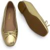 image:imageDREAM PAIRS Womens Flats Square Toe Ballet Flats Comfortable Casual Ballerina Flat Dress Shoes with Bow Suitable for Dressy Business Casual Work OfficeGold
