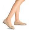 image:imageDREAM PAIRS Womens Flats Square Toe Ballet Flats Comfortable Casual Ballerina Flat Dress Shoes with Bow Suitable for Dressy Business Casual Work OfficeNude