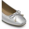 image:imageDREAM PAIRS Womens Flats Square Toe Ballet Flats Comfortable Casual Ballerina Flat Dress Shoes with Bow Suitable for Dressy Business Casual Work OfficeSilver