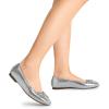image:imageDREAM PAIRS Womens Flats Square Toe Ballet Flats Comfortable Casual Ballerina Flat Dress Shoes with Bow Suitable for Dressy Business Casual Work OfficeSilver