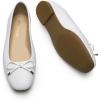 image:imageDREAM PAIRS Womens Flats Square Toe Ballet Flats Comfortable Casual Ballerina Flat Dress Shoes with Bow Suitable for Dressy Business Casual Work OfficeWhite