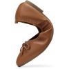 image:imageDREAM PAIRS Womens Foldable Flats Shoes Pointed Toe Ballet Flats Bowknot Comfort Slip on Dress ShoesBrown