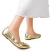 image:imageDREAM PAIRS Womens Foldable Flats Shoes Pointed Toe Ballet Flats Bowknot Comfort Slip on Dress ShoesGold