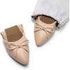 image:imageDREAM PAIRS Womens Foldable Flats Shoes Pointed Toe Ballet Flats Bowknot Comfort Slip on Dress ShoesNude