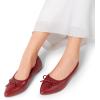 image:imageDREAM PAIRS Womens Foldable Flats Shoes Pointed Toe Ballet Flats Bowknot Comfort Slip on Dress ShoesRed