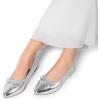 image:imageDREAM PAIRS Womens Foldable Flats Shoes Pointed Toe Ballet Flats Bowknot Comfort Slip on Dress ShoesSilver