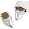 image:imageDREAM PAIRS Womens Foldable Flats Shoes Pointed Toe Ballet Flats Bowknot Comfort Slip on Dress ShoesSilver