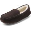 image:imageDREAM PAIRS Womens Fuzzy House Slippers Cozy Faux Fur Micro Suede Moccasins Slip on Loafer Shoes for Indoor and OutdoorBrown