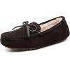 image:imageDREAM PAIRS Womens House Slippers Indoor Outdoor Moccasin Fuzzy Fluffy Furry Loafers Suede Leather Warm ShoesBrown