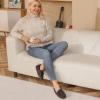 image:imageDREAM PAIRS Womens House Slippers Indoor Outdoor Moccasin Fuzzy Fluffy Furry Loafers Suede Leather Warm ShoesBrown