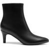 image:imageDREAM PAIRS Womens Kitten Heel Ankle Boots Pointed Toe Side Zipper Fall Leather Ankle Booties for Office WorkBlackpu