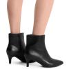 image:imageDREAM PAIRS Womens Kitten Heel Ankle Boots Pointed Toe Side Zipper Fall Leather Ankle Booties for Office WorkBlackpu