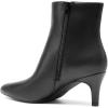 image:imageDREAM PAIRS Womens Kitten Heel Ankle Boots Pointed Toe Side Zipper Fall Leather Ankle Booties for Office WorkBlackpu