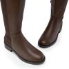 image:imageDREAM PAIRS Womens Knee High Boots Platform Chunky Heel Thigh High Fashion Over The Knee Boots SDOB2407WBrownpu