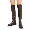 image:imageDREAM PAIRS Womens Knee High Boots Platform Chunky Heel Thigh High Fashion Over The Knee Boots SDOB2407WBrownpu