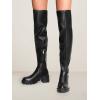 image:imageDREAM PAIRS Womens Knee High Boots Platform Over The Knee High Chunky Heel Fashion Boots for WomenBlackpu