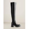 image:imageDREAM PAIRS Womens Knee High Boots Platform Over The Knee High Chunky Heel Fashion Boots for WomenBlackpu