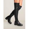 image:imageDREAM PAIRS Womens Knee High Boots Platform Over The Knee High Chunky Heel Fashion Boots for WomenBlackpu