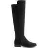 image:imageDREAM PAIRS Womens KneeHigh Boots Comfortable Flat Low Heel Round Toe Stretchy Suede Slouch Boots with Side ZipperBlacksuede
