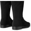 image:imageDREAM PAIRS Womens KneeHigh Boots Comfortable Flat Low Heel Round Toe Stretchy Suede Slouch Boots with Side ZipperBlacksuede